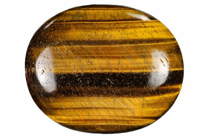 Polished Tiger's Eye Palm Stone - South Africa #115552